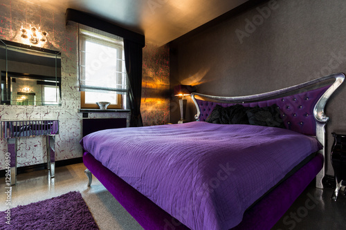 Photography Double bed in extravagant bedroom