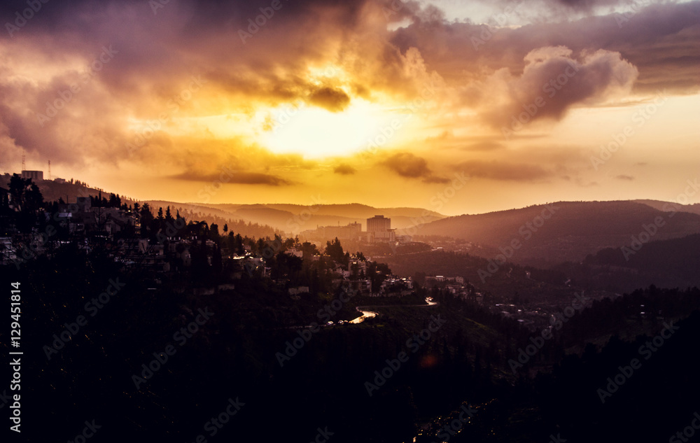 Sonne über Jerusalem