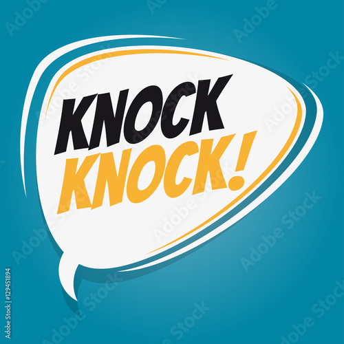 knock knock retro speech balloon