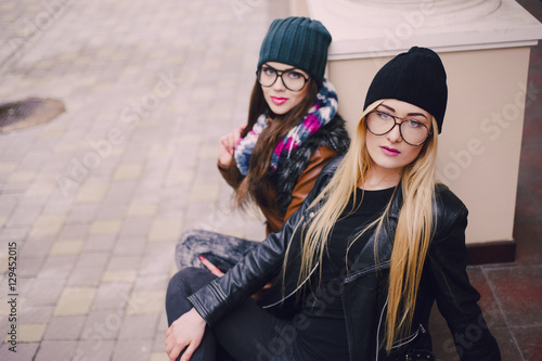 beautiful fashion girls outdoor © hetmanstock2