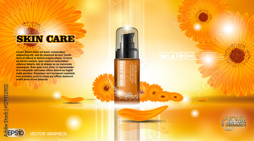 Cosmetic ads template mockup