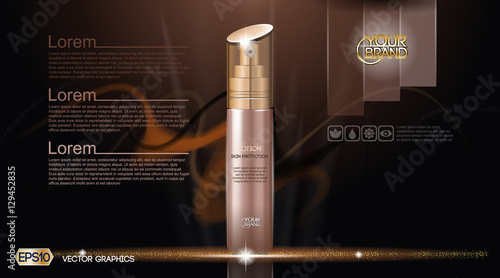 Cosmetic ads template mockup