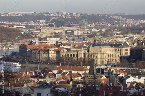 View on the autumn Prague City  Czech Republic