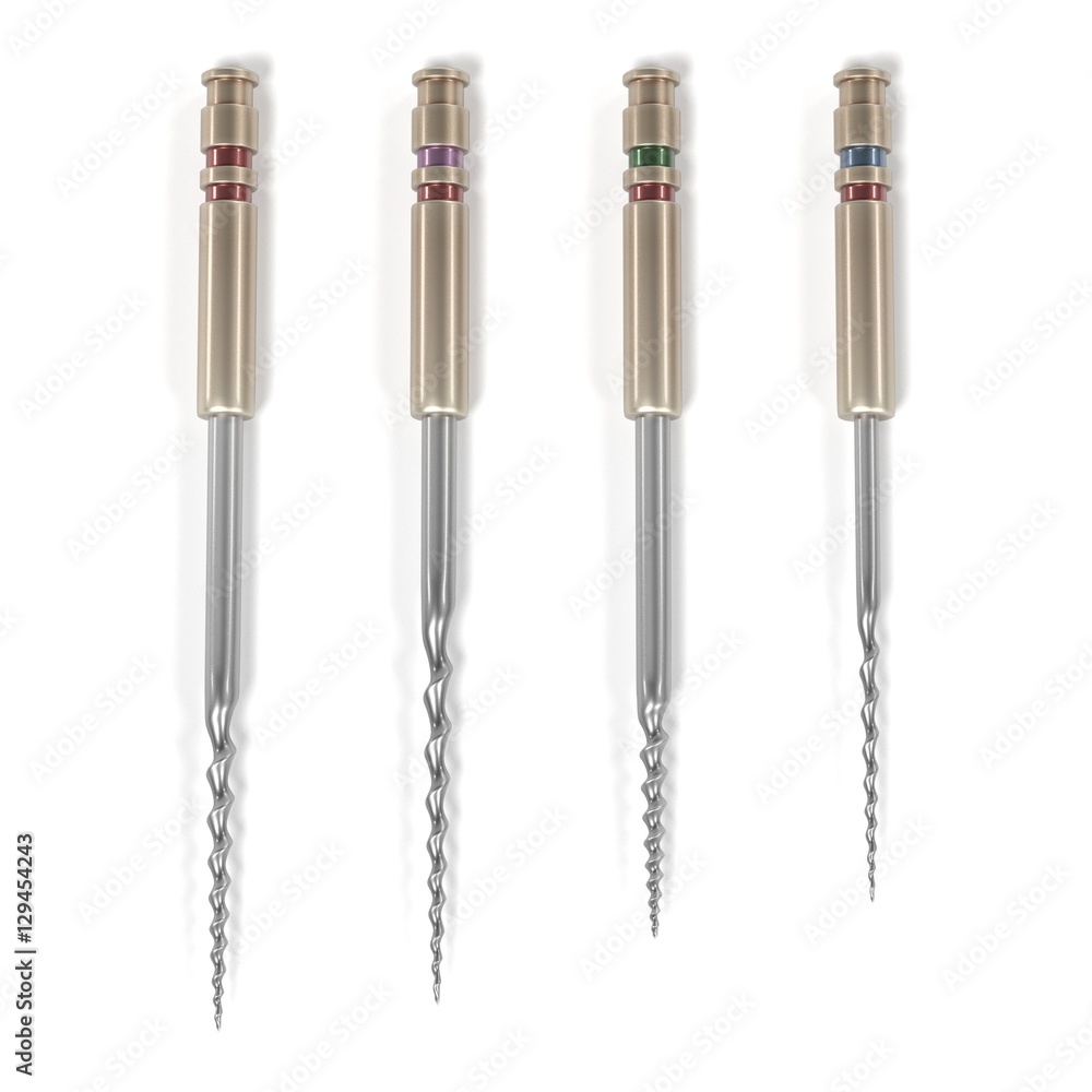 realistic 3d render of endodoncy files realistic 3d render of endodoncy files
