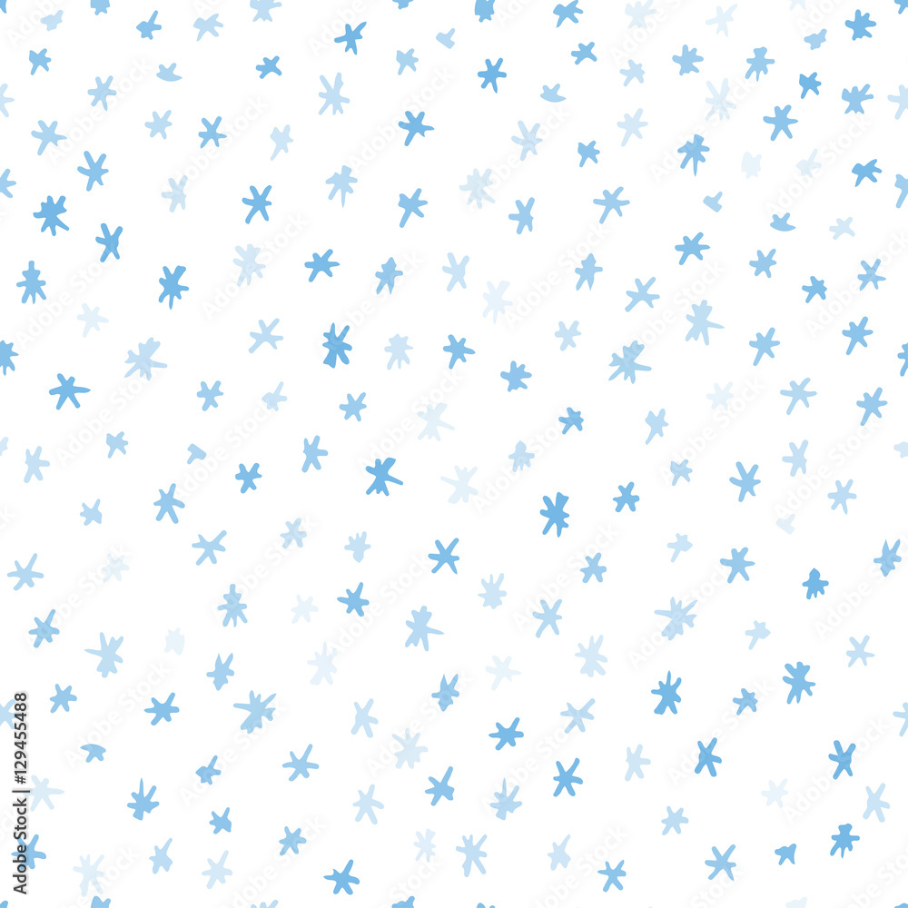 Hand-drawn doodles sketch snowflake seamless Hand-drawn doodles sketch snowflake seamless
