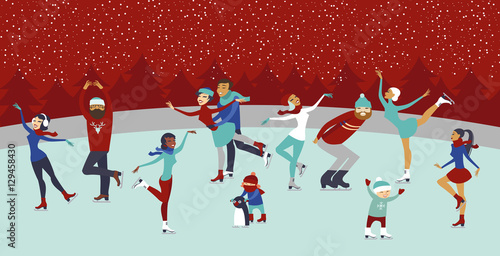 People on ice rink