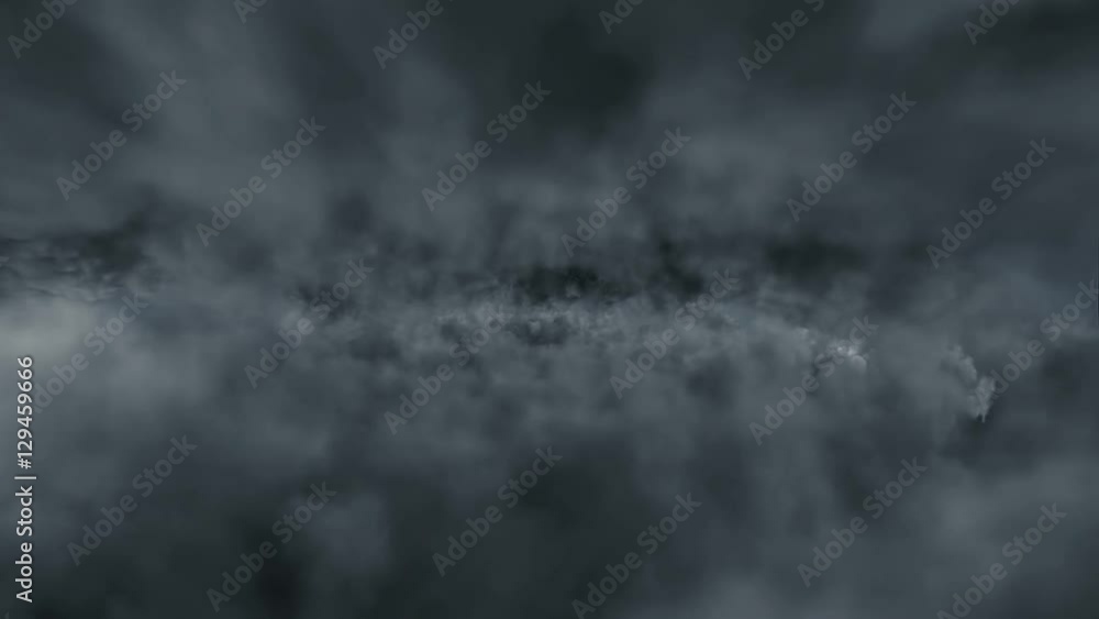 Flight over the thundering clouds Flight over the thundering clouds