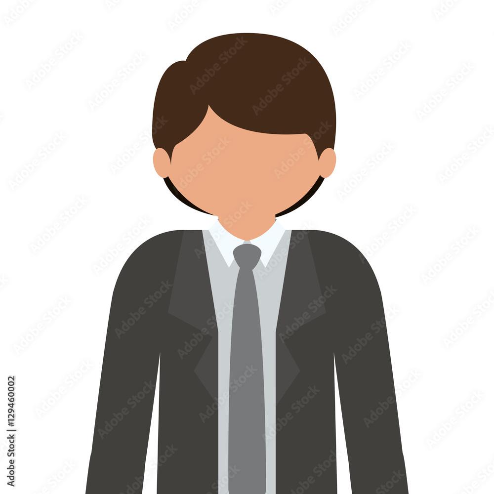 silhouette half body man with formal suit without face vector illustration silhouette half body man with formal suit without face vector illustration