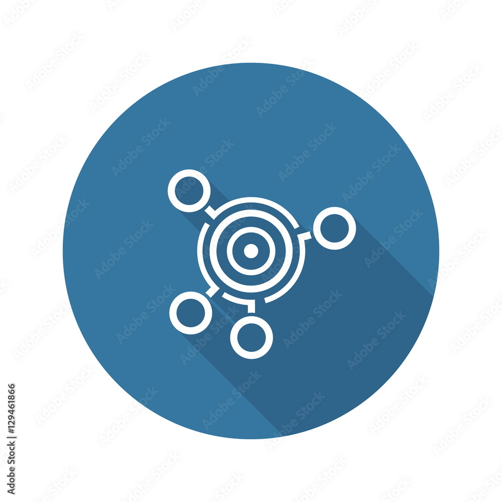 Business Goals Icon. Flat Design. Business Goals Icon. Flat Design.