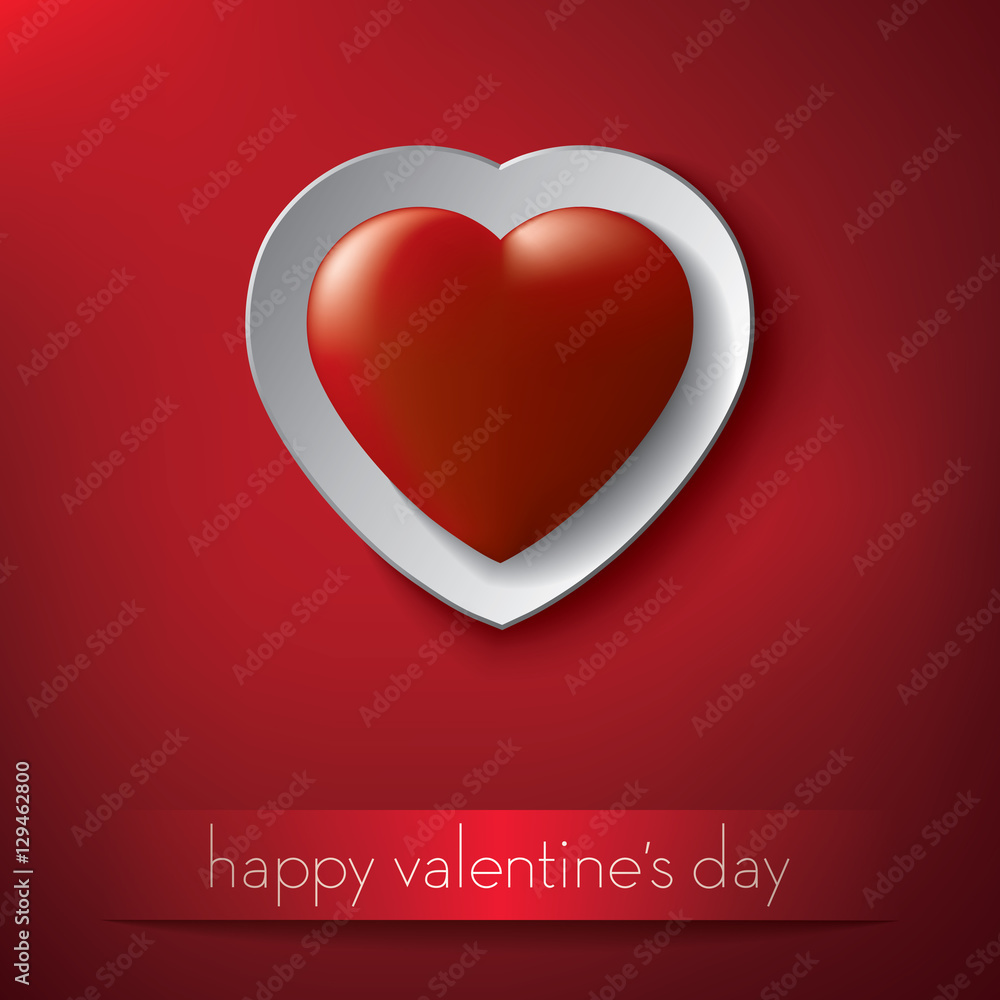 Valentine's Day Realistic 3D Red Heart Valentine's Day Realistic 3D Red Heart
