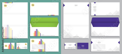 Modern stationery set in vector format