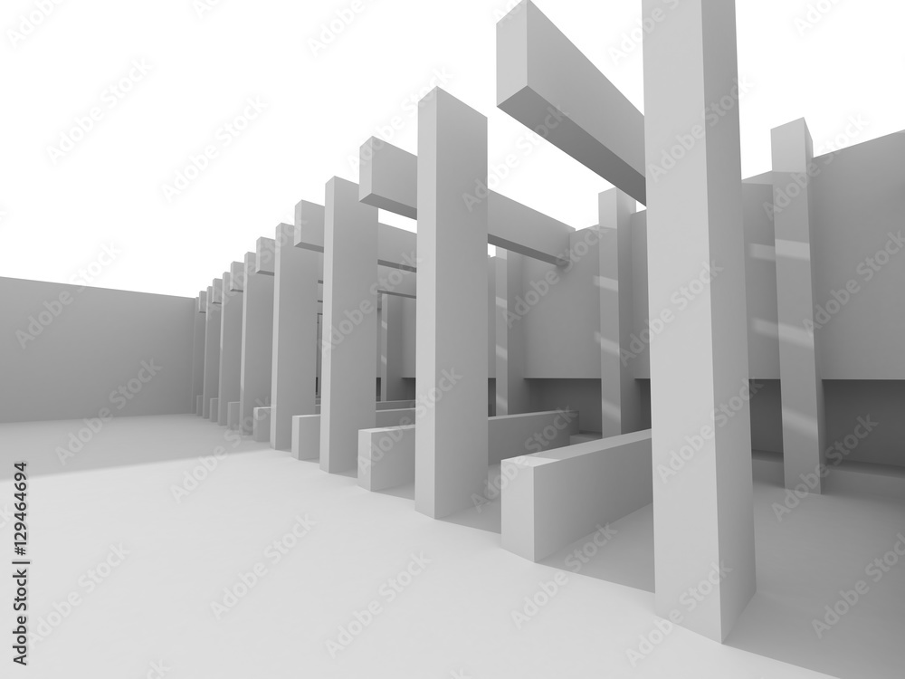 Fototapeta premium Abstract Modern White Architecture Background