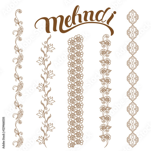 mehendi seamless border