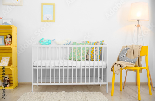 Interior of modern baby room