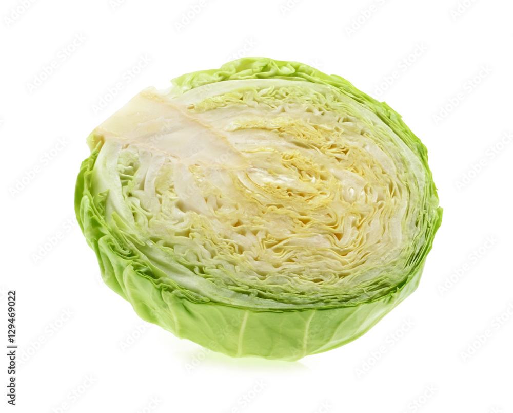 Green cabbage isolated on white background Green cabbage isolated on white background