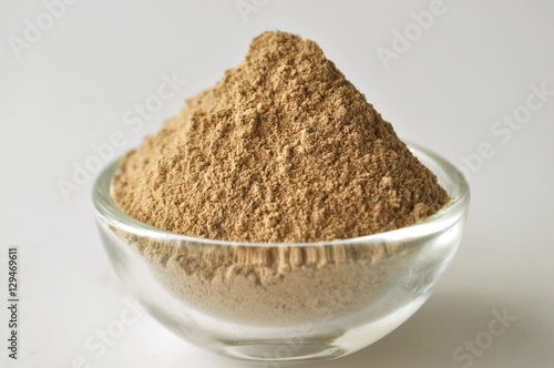 Moroccan Rhassoul clay powder cosmetic grade for face mask and spa treatments
