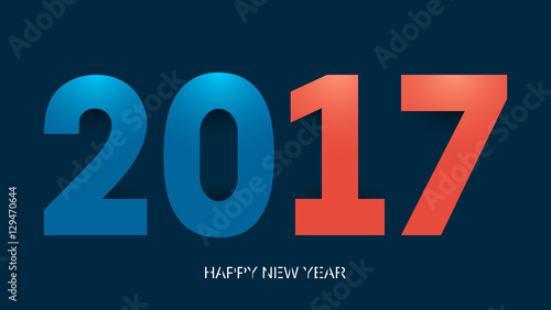 2017 Happy New Year - Vector illustration
