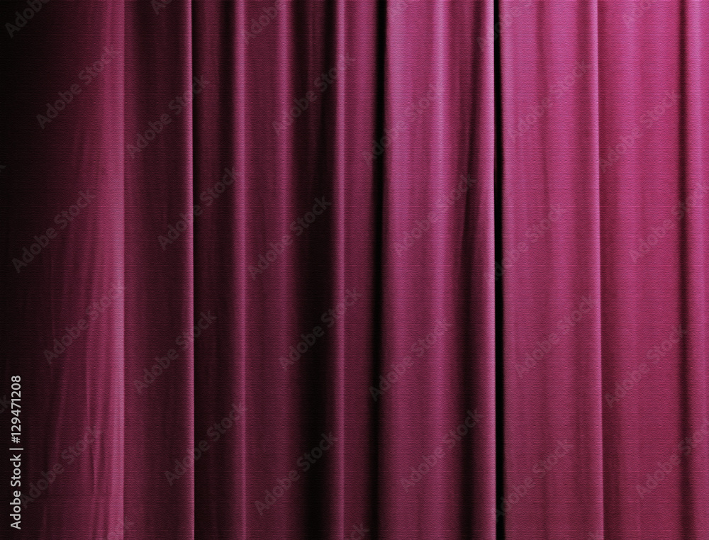 Curtain in red Curtain in red