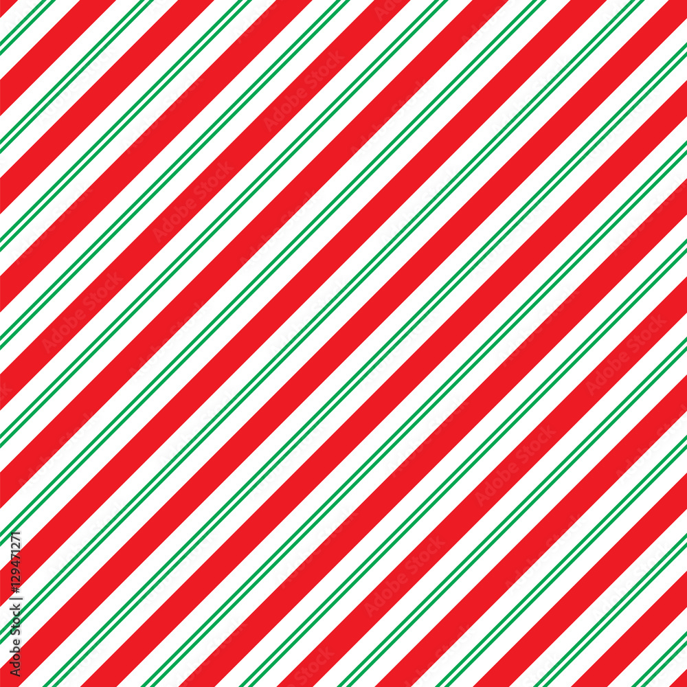 Seamless Christmas Stripe Wrapping Paper Pattern - obrazy, fototapety, plakaty 