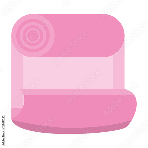 pink yoga mat fitness gym vector illustration eps 10