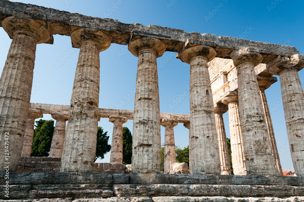 Obraz premium Säulen Griechische Tempel in Paestum