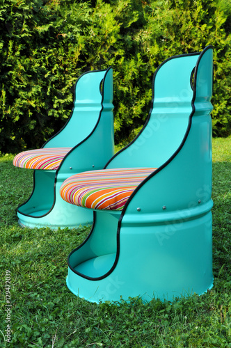 Oil barrels chairs
