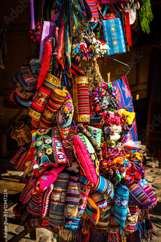 Peruvian souvenirs and toys on the market