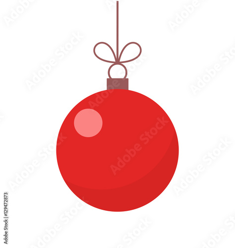 Christmas red ball ornament