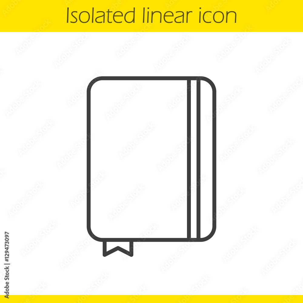 Dairy notebook linear icon