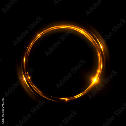 Abstract neon background. luminous swirling bunner. Glowing spiral. Shine round frame with light circles light effect. Glowing cover. Space for message. Glossy. LED ellipse. Glint