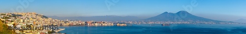 Views of Naples and Mount Vesuvius on a sunny day photo