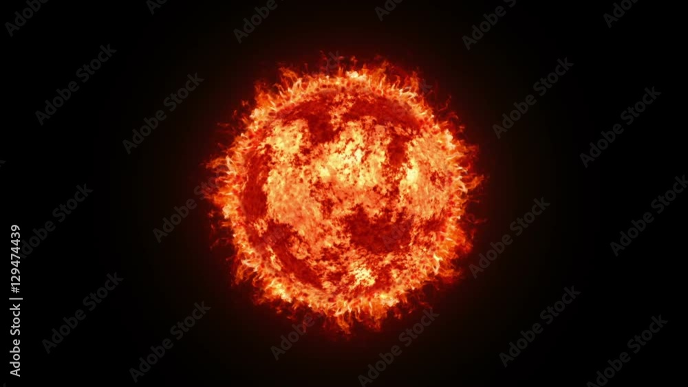 Realistic sun surface with flares. Alpha matte. Red. Realistic sun surface with flares. Alpha matte. Red.