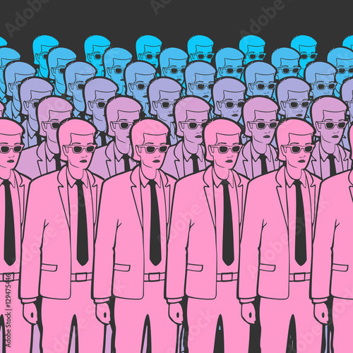 Clone Group businessman vector illustration