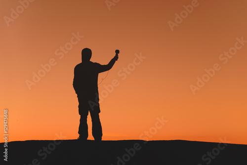 silhouette of a man