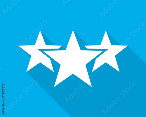 Stars icon with long shadow. Vector illustration
