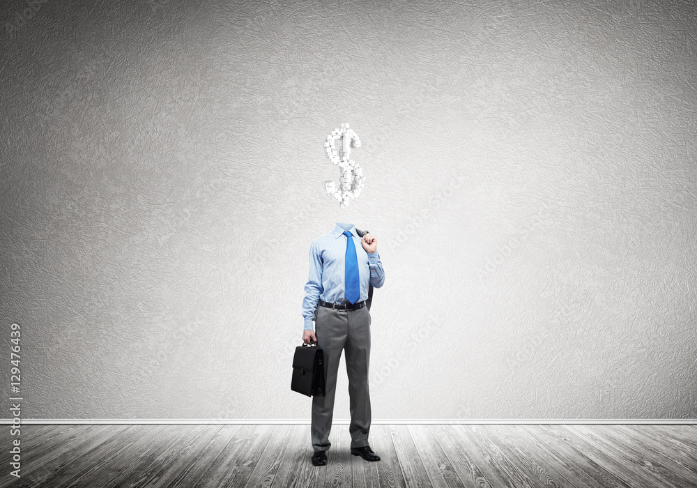 Obraz premium He is always thinking about money