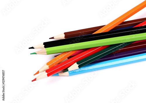 new color pencils isolated on white © dule964
