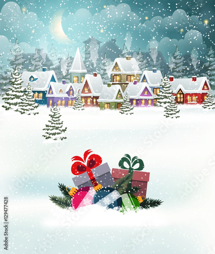 Christmas village landscape