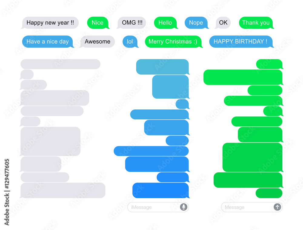 Messages Flat Bubbles Messages Flat Bubbles
