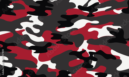 vector background of soldier red camo pattern