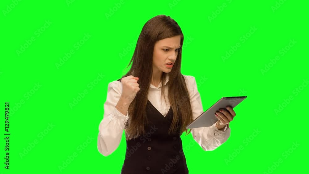 Beautiful businesswoman using digital tablet Beautiful businesswoman using digital tablet