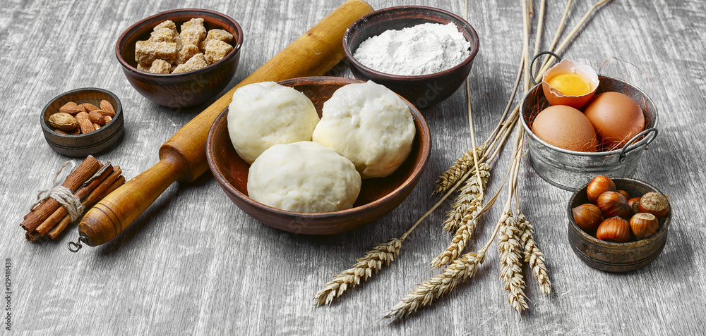 Eggs and wheat flour Eggs and wheat flour