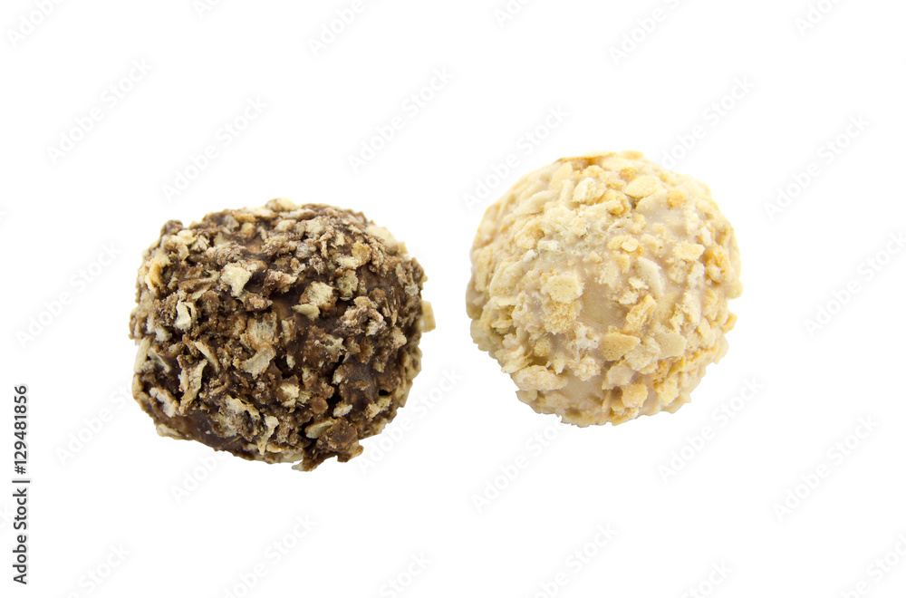 Chocolate candies isolated on white background. Chocolate candies isolated on white background.