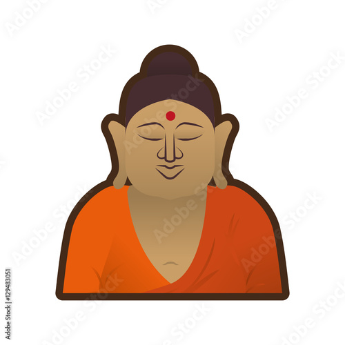 Wallpaper Mural head buddha spirituality indian vector illustration eps 10 Torontodigital.ca