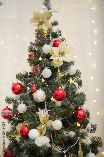 Wallpaper Mural Christmas scene with tree gifts in background Torontodigital.ca