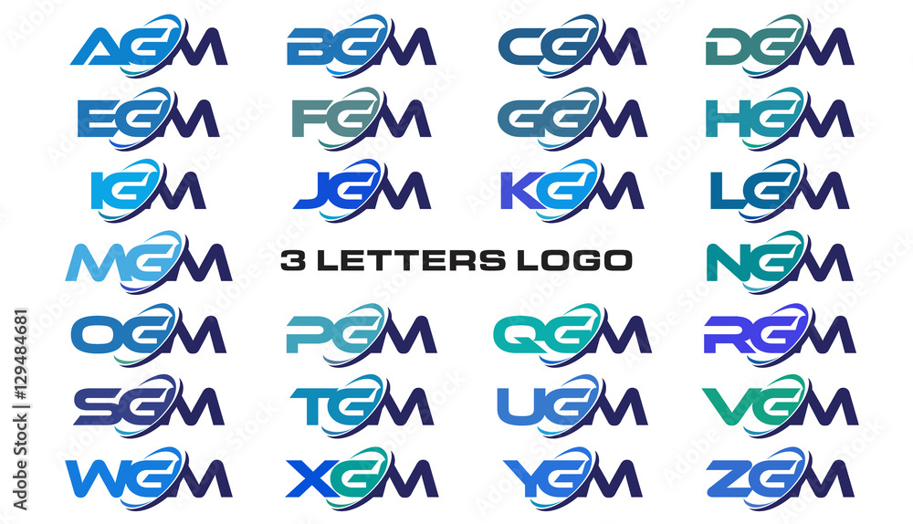 3 letters modern generic swoosh logo AGM, BGM, CGM, DGM, EGM, FGM, GGM, HGM, IGM, JGM, KGM, LGM, MGM, NGM, OGM, PGM, QGM, RGM, SGM, TGM, UGM, VGM, WGM, XGM, YGM, ZGM