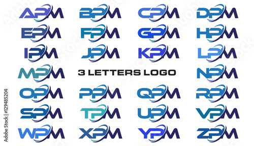 3 letters modern generic swoosh logo APM  BPM  CPM  DPM  EPM  FPM  GPM  HPM  IPM  JPM  KPM  LPM  MPM  NPM  OPM  PPM  QPM  RPM  SPM  TPM  UPM  VPM  WPM  XPM  YPM  ZPM