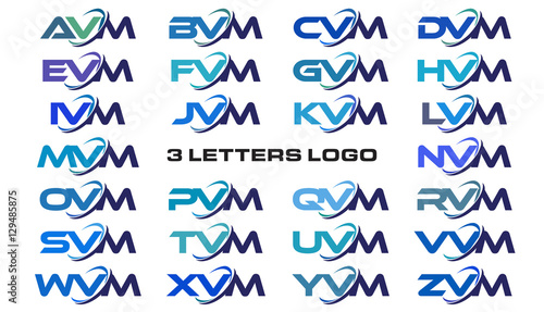 3 letters modern generic swoosh logo AVM  BVM  CVM  DVM  EVM  FVM  GVM  HVM  IVM  JVM  KVM  LVM  MVM  NVM  OVM  PVM  QVM  RVM  SVM  TVM  UVM  VVM  WVM  XVM  YVM  ZVM