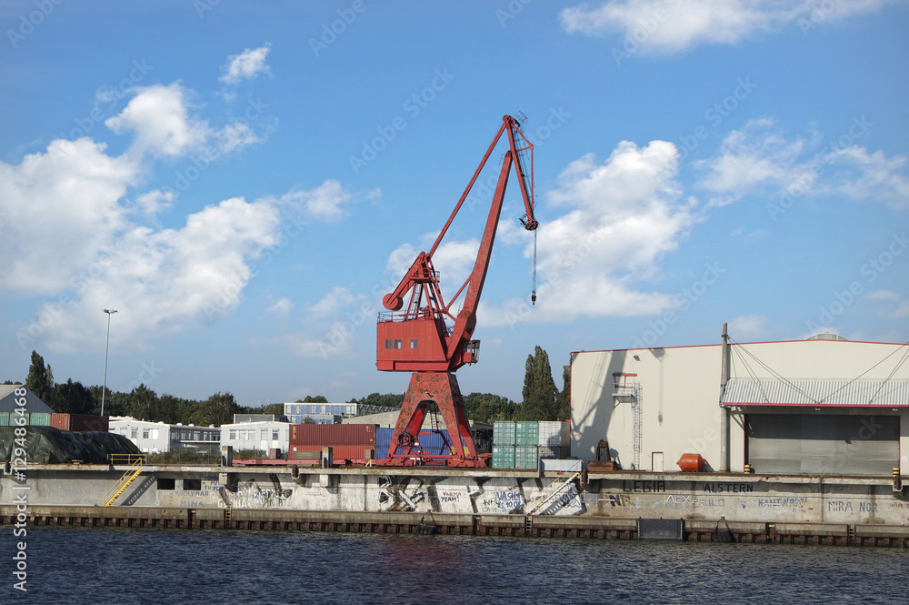 crane in harbor crane in harbor