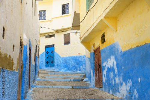 Architectural detail in Moulay 0Idriss, the holy town in Morocco, named after Moulay Idriss I, arrived in 789 bringing the religion of Islam © Rechitan Sorin